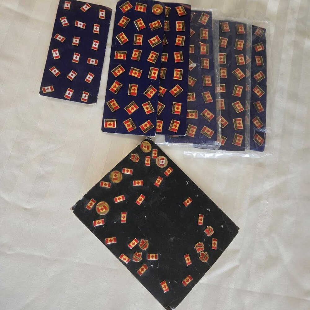 170 pcs. New Flag Maple Leaf Lapel Pins - Proud to be Canadian